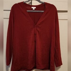 Rich red cardigan